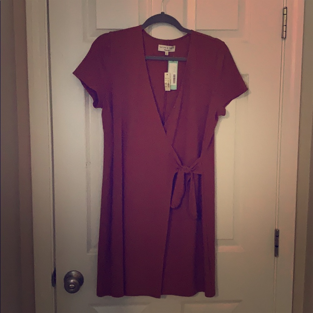 Orange Madewell Wrap dress New with tags